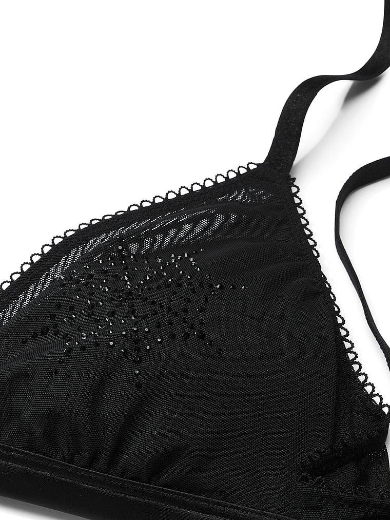 Spiderweb Shine Mesh Triangle Bralette Product Image