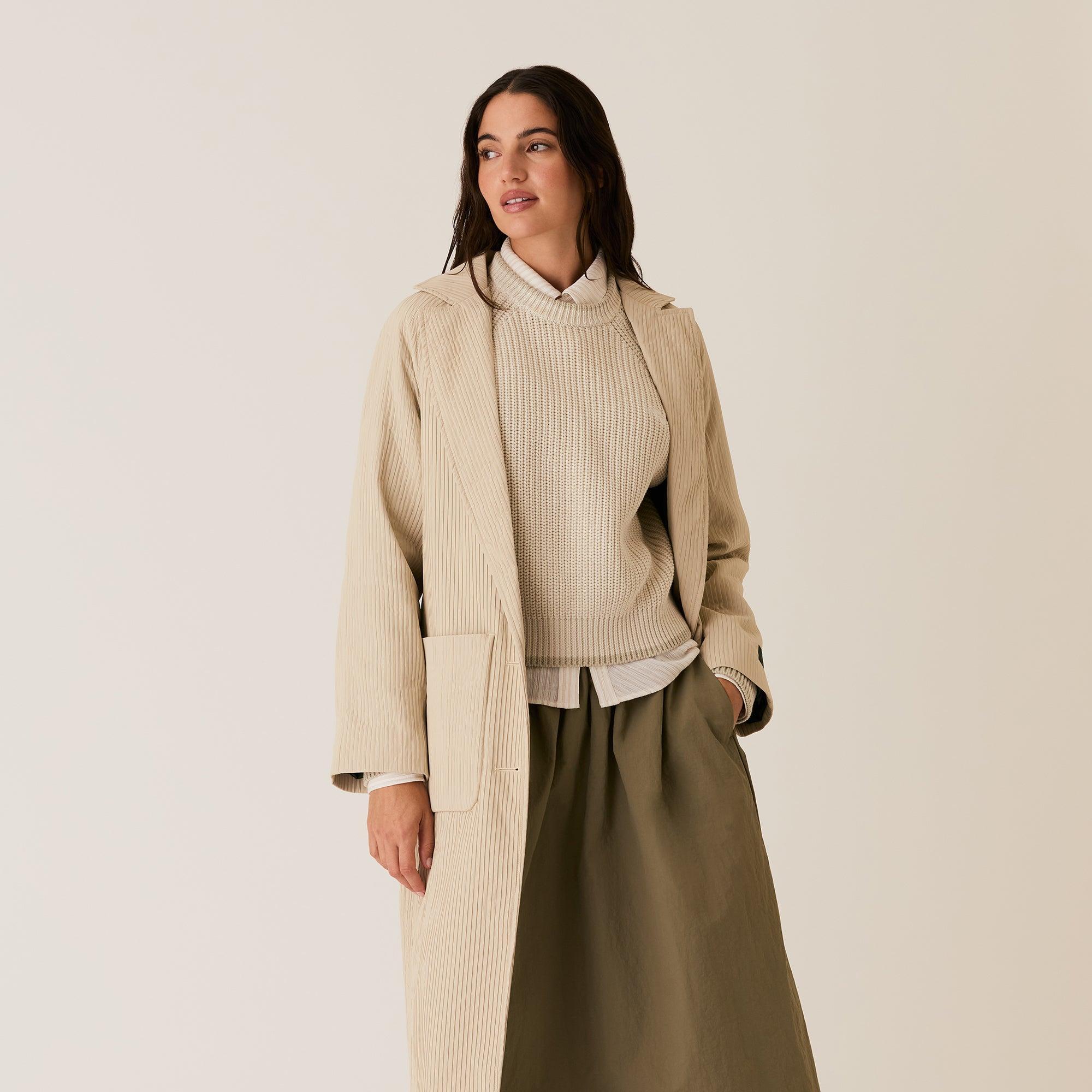 Kith Women Rory Pleated Coat - Oxide Female Product Image