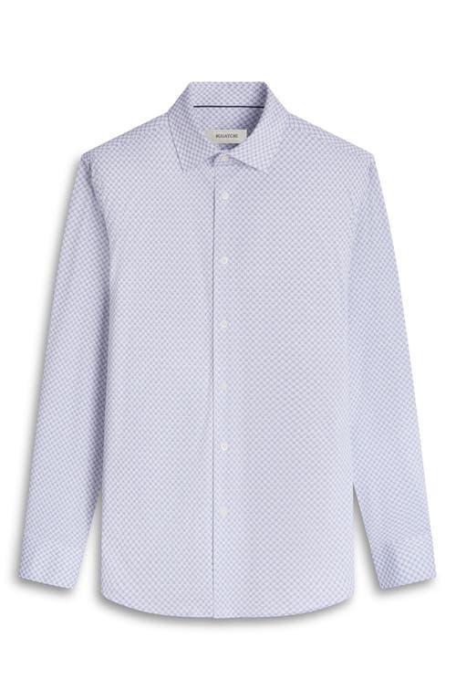 BUGATCHI Men's Ooohcotton James Geometric Sport Shirt In White Product Image