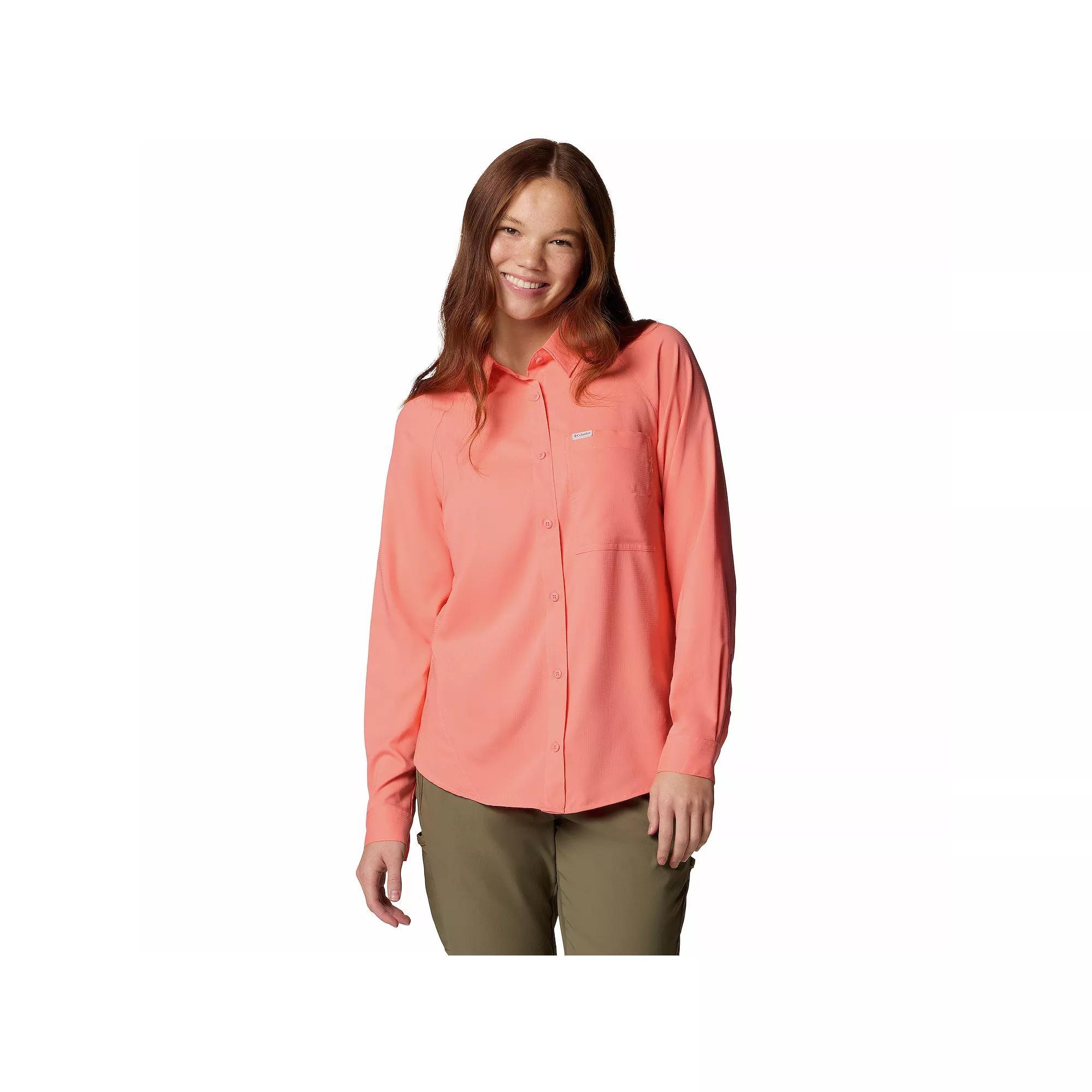 Women's Columbia Anytime Lite™ Long-Sleeve Shirt, Size: XS, Spray Product Image