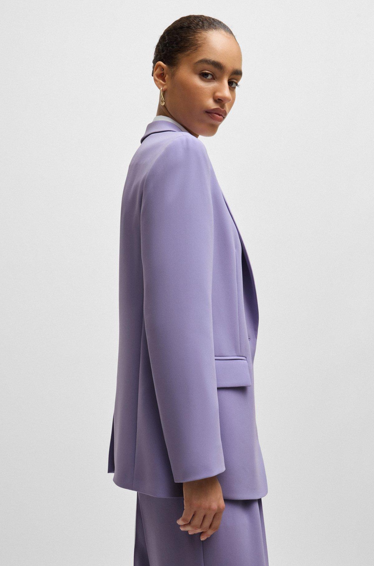 Regular-fit jacket in crease-resistant crepe Product Image