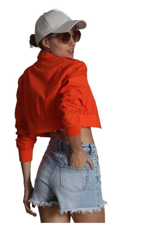 Members Only Women's Mini Cropped Racer Jacket in Black at Nordstrom, Size X-Large Product Image
