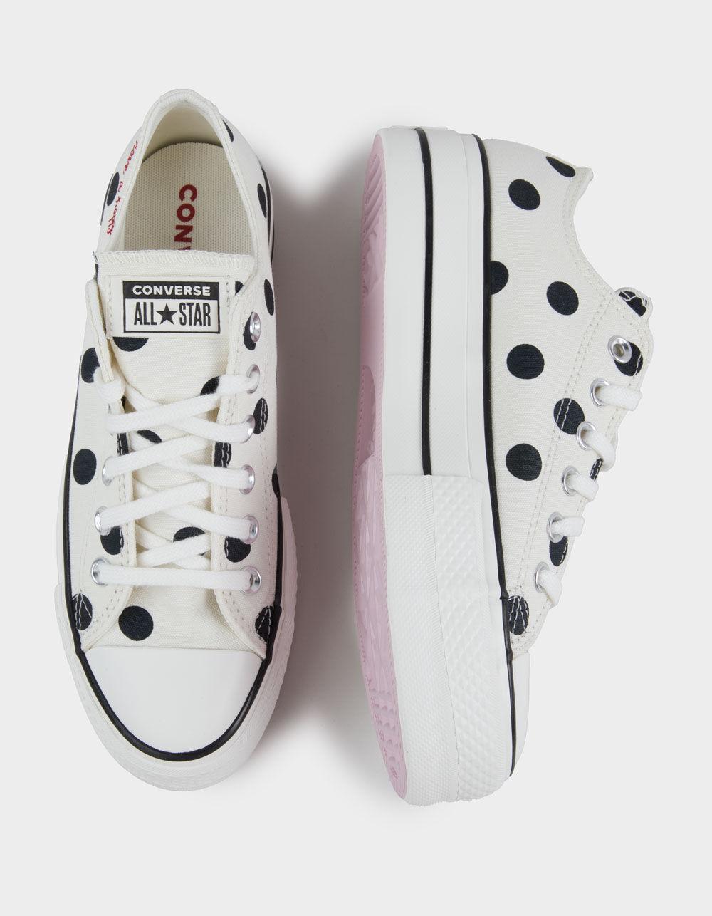 CONVERSE Chuck Taylor All Star Lift Womens Platform Polka Dot Shoes Product Image
