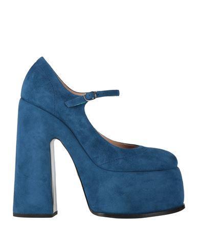 CASADEI Woman Pumps Blue Size 8 Soft Leather Product Image