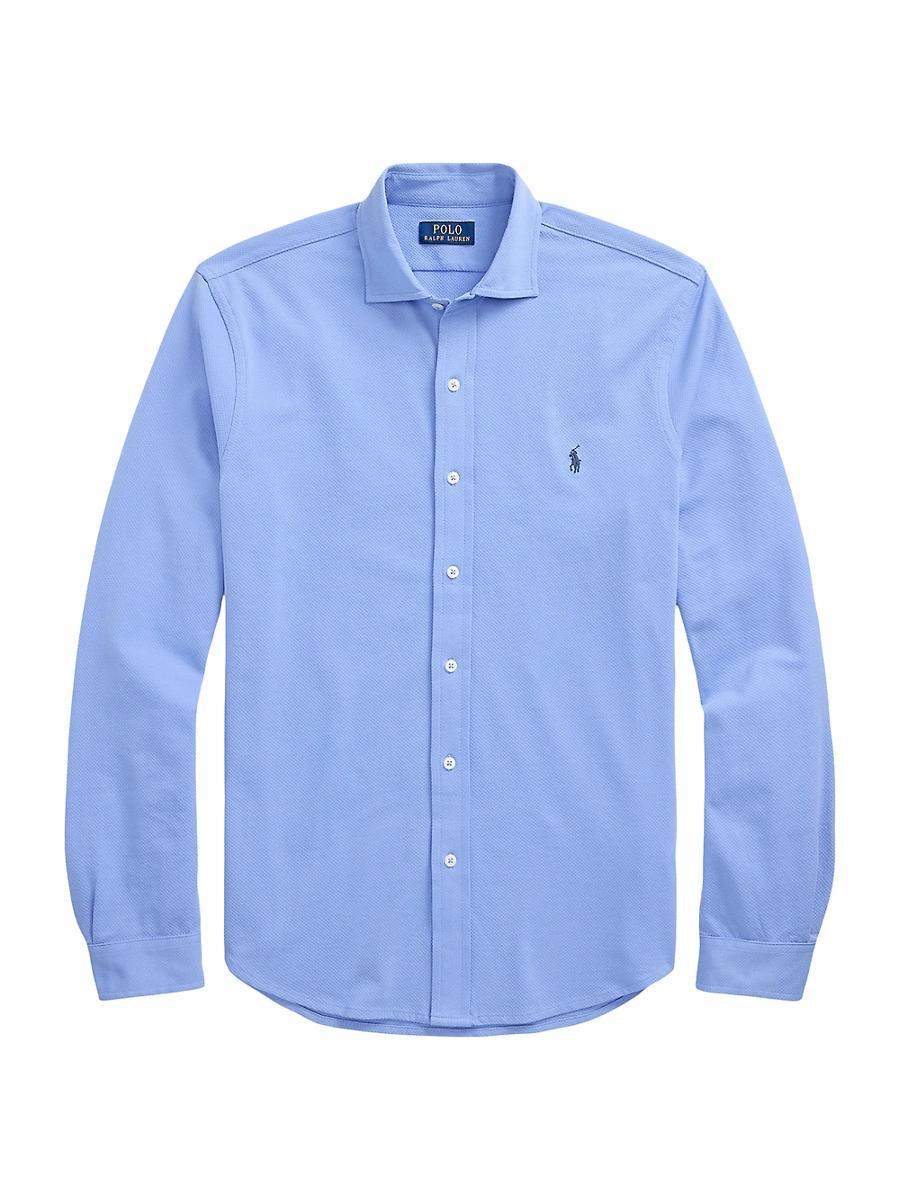 Mens Honeycomb-Knit Cotton Shirt Product Image