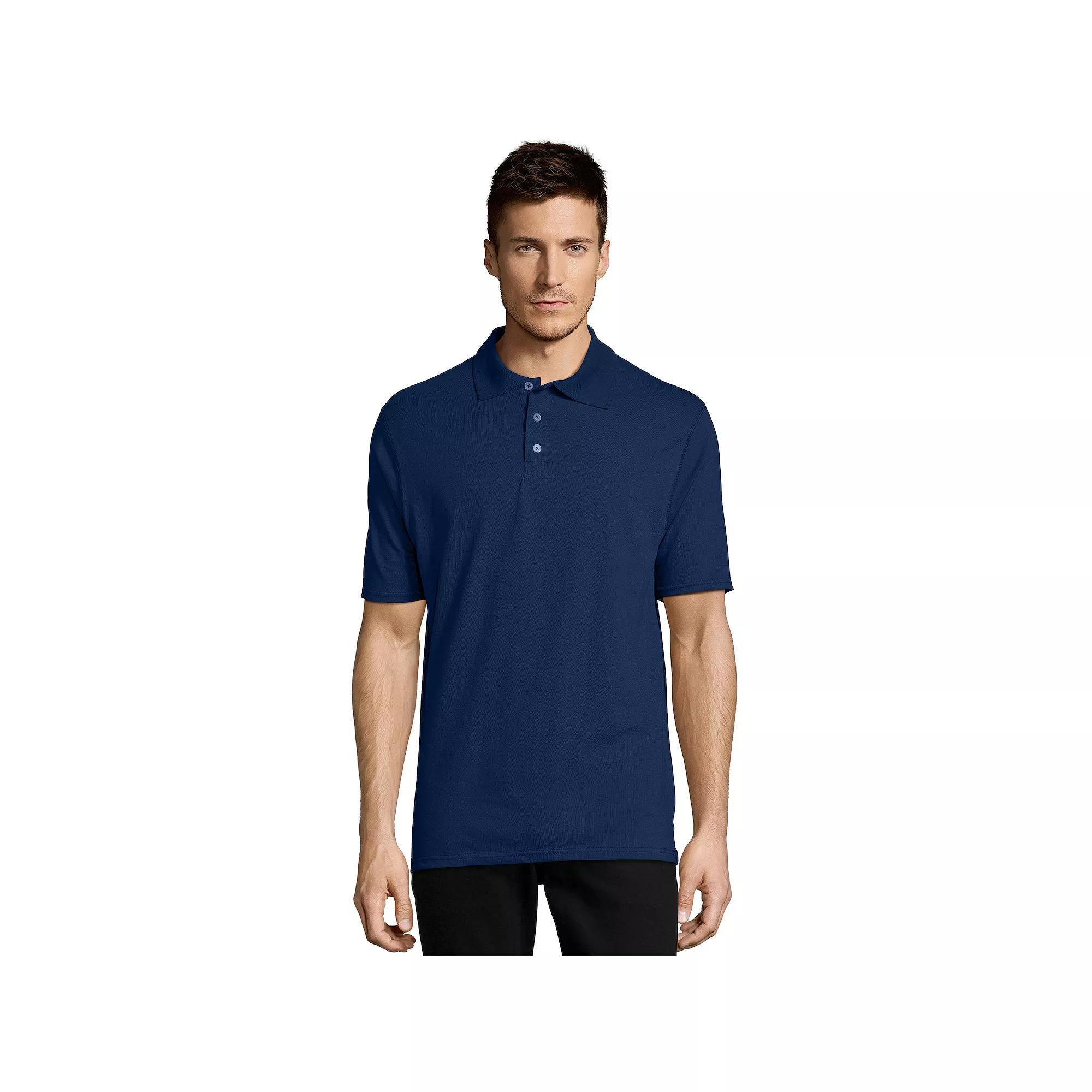 Mens Hanes X-temp Jersey Polo Product Image