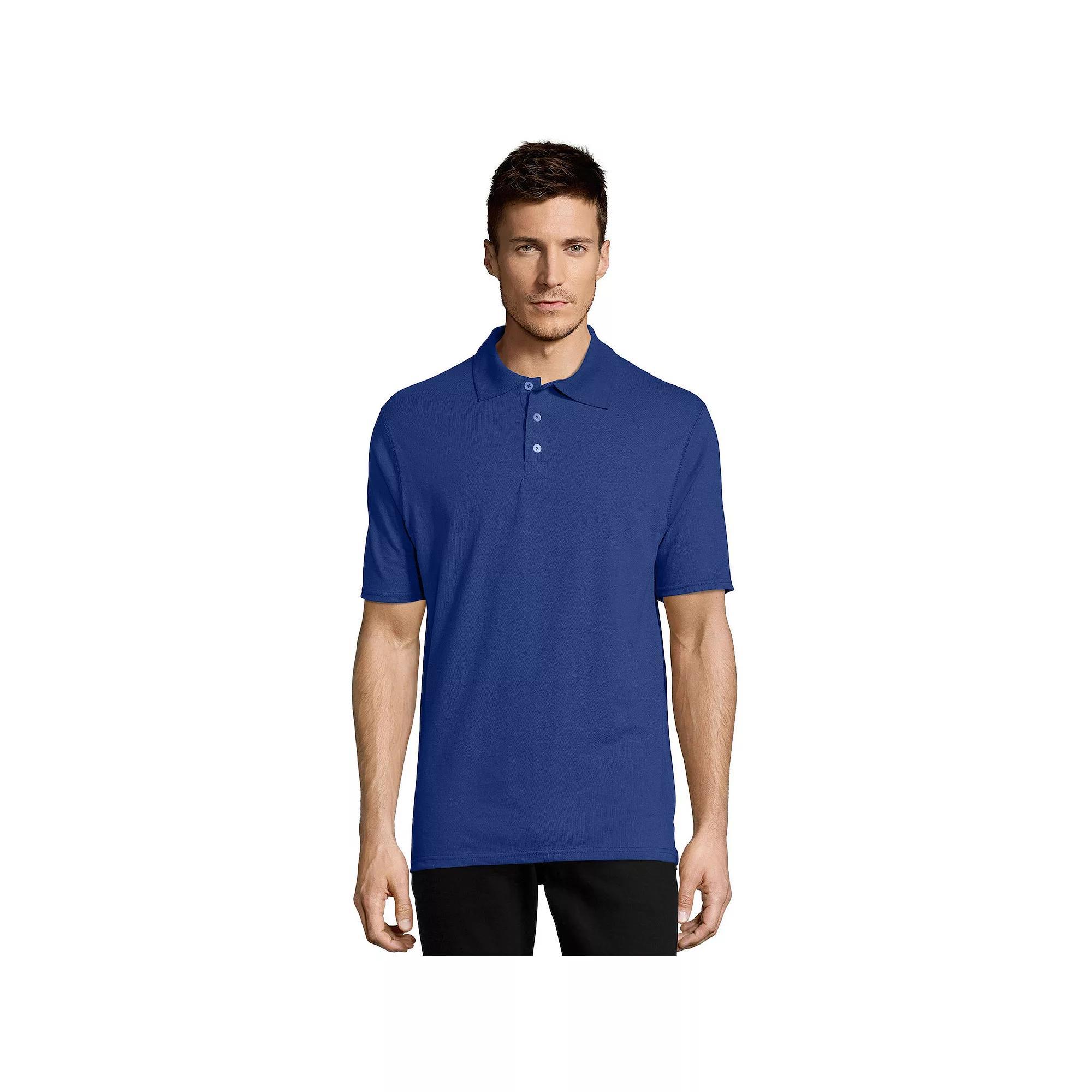 Mens Hanes X-temp Jersey Polo Product Image