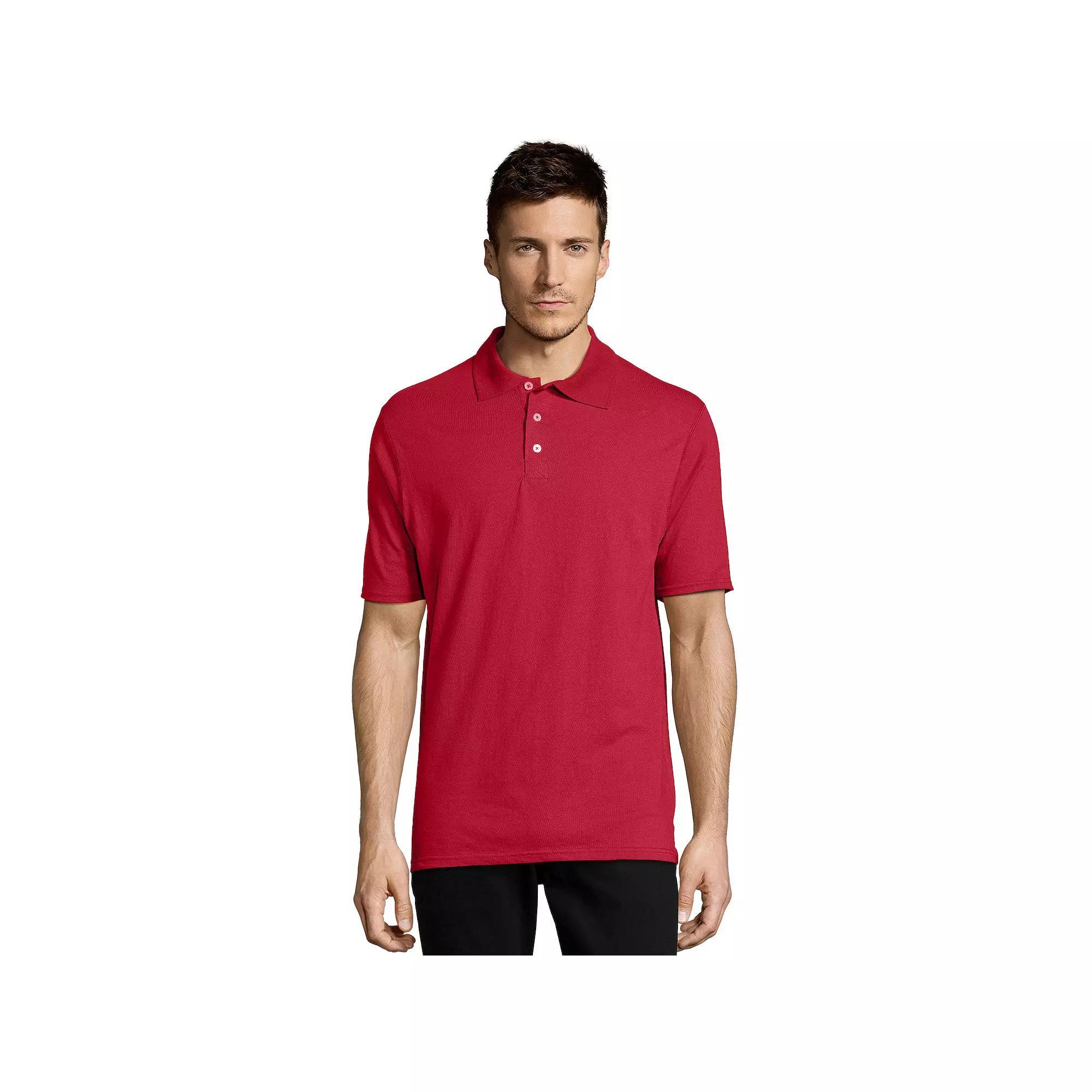 Mens Hanes X-temp Jersey Polo Product Image