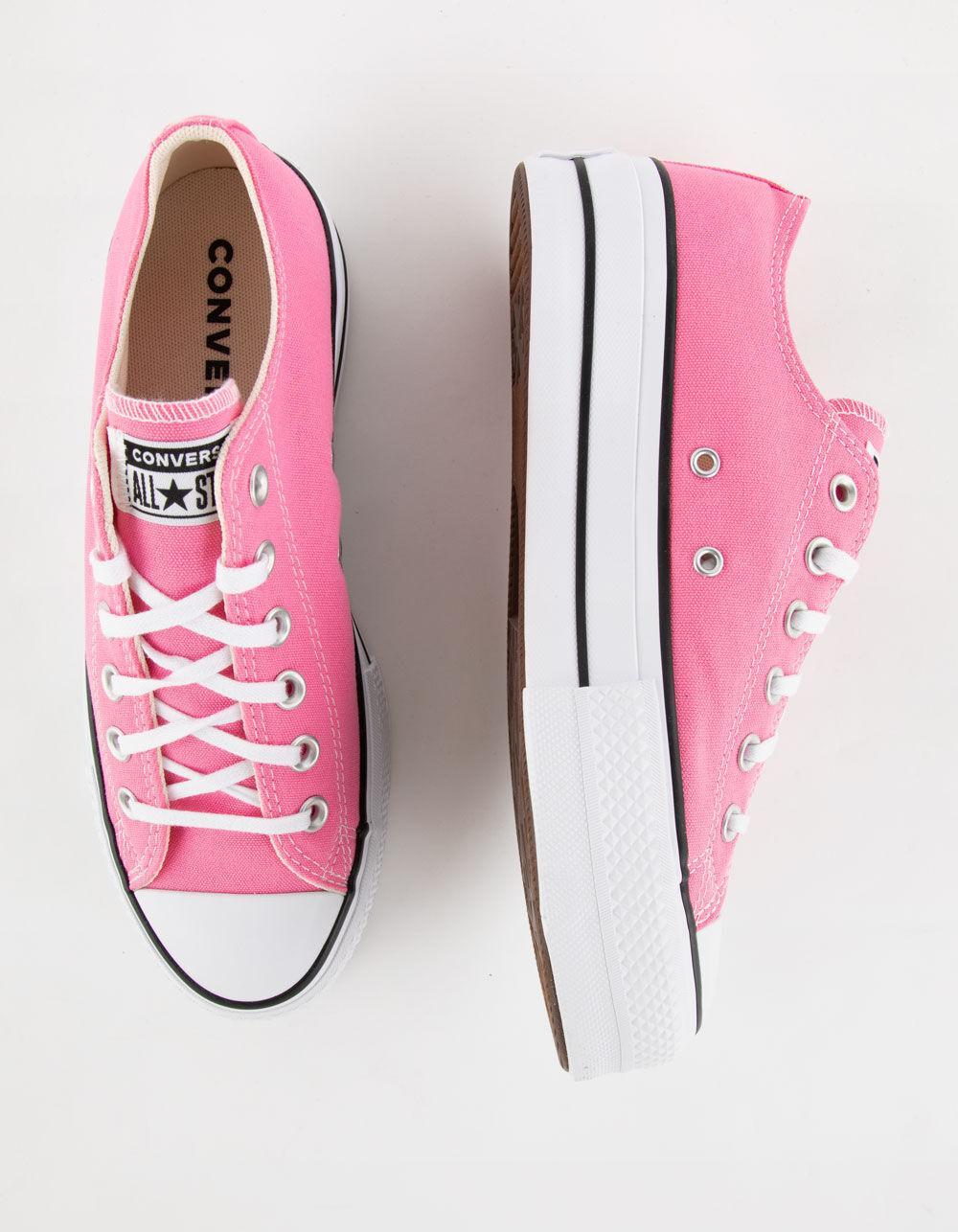 CONVERSE Chuck Taylor All Star Lift Womens Low Top Shoes - PINK Product Image