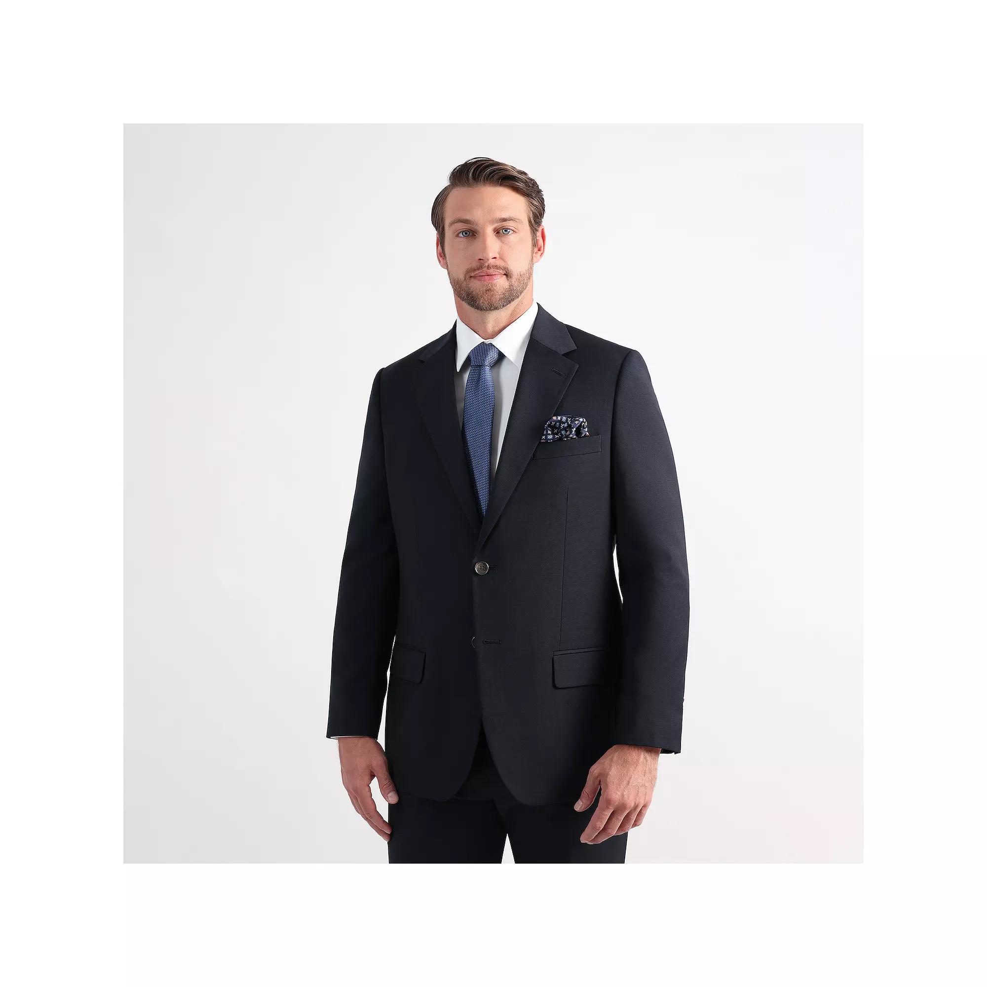 Men's J.M. Haggar™ Wool Windowpane Tailored Fit Suit Separates Jacket, Size: 40 - Regular, Blue Product Image