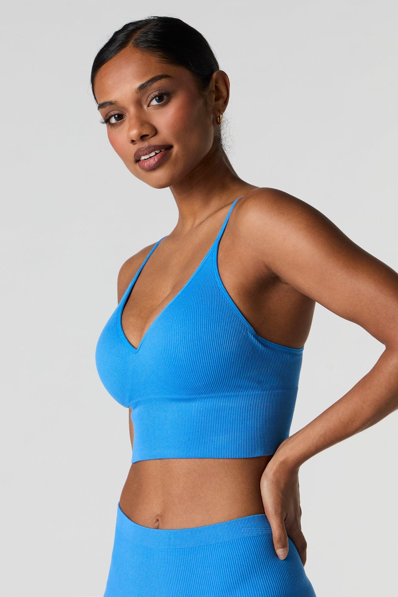 Seamless Ribbed Padded Bralette Female Product Image