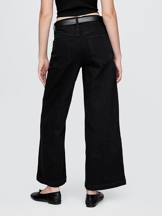 High Rise Stride Wide-Leg Ankle Jeans Product Image