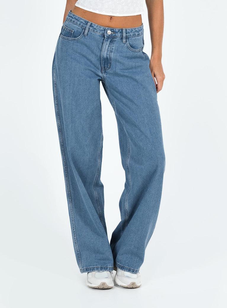 Maryanne Mid Rise Relaxed Jeans Mid Wash Denim Product Image