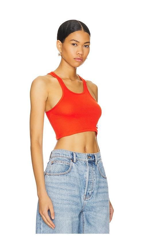 Alexander Wang Cotton Cropped Racerback Tank Top Product Image