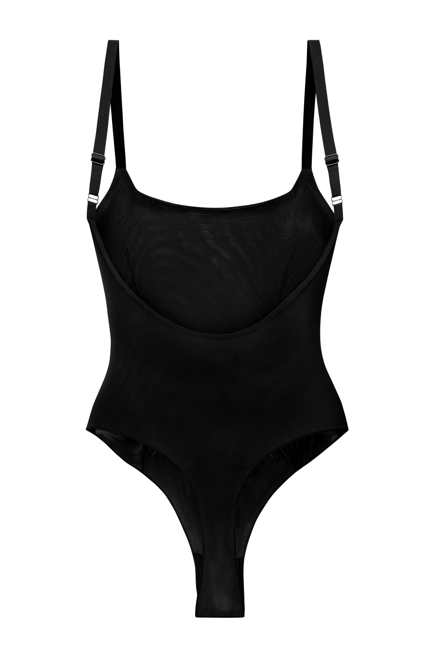 Soft Mesh Bodysuit in Black Product Image