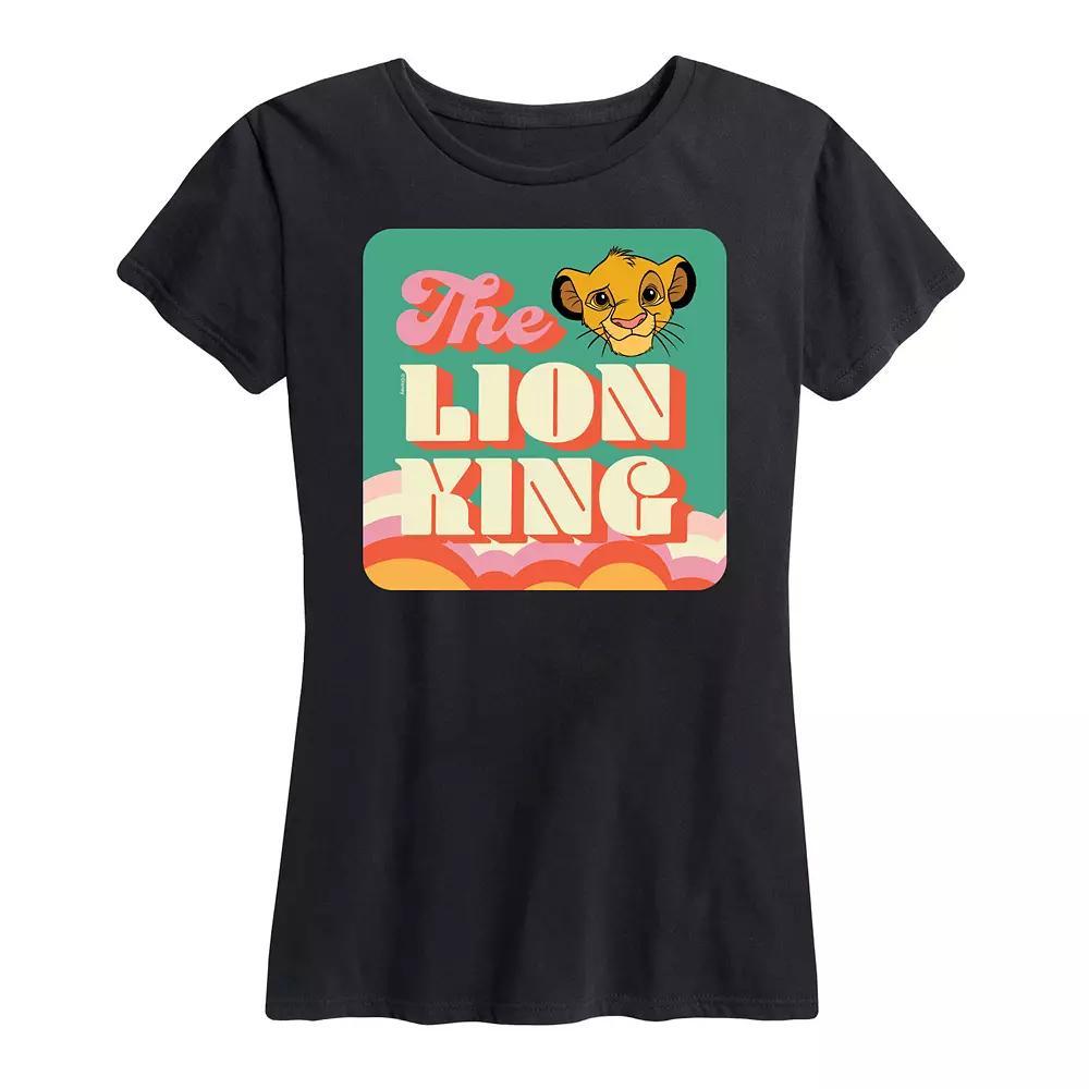 Disneys Lion King Simba Womens Retro Graphic Tee Product Image