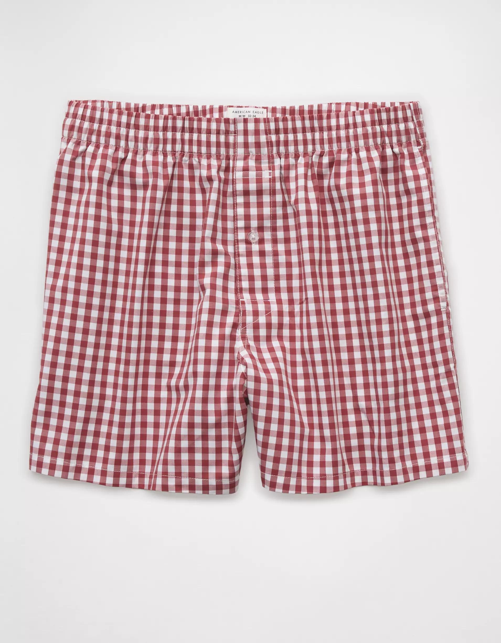 AEO Men's Plaid Poplin Pocket Boxer Short Product Image