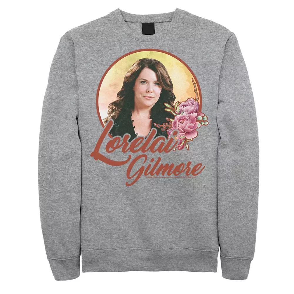 Men's Gilmore Girls Lorelai Gilmore Portrait Sweatshirt, Size: 3XL, Athletic Grey Product Image