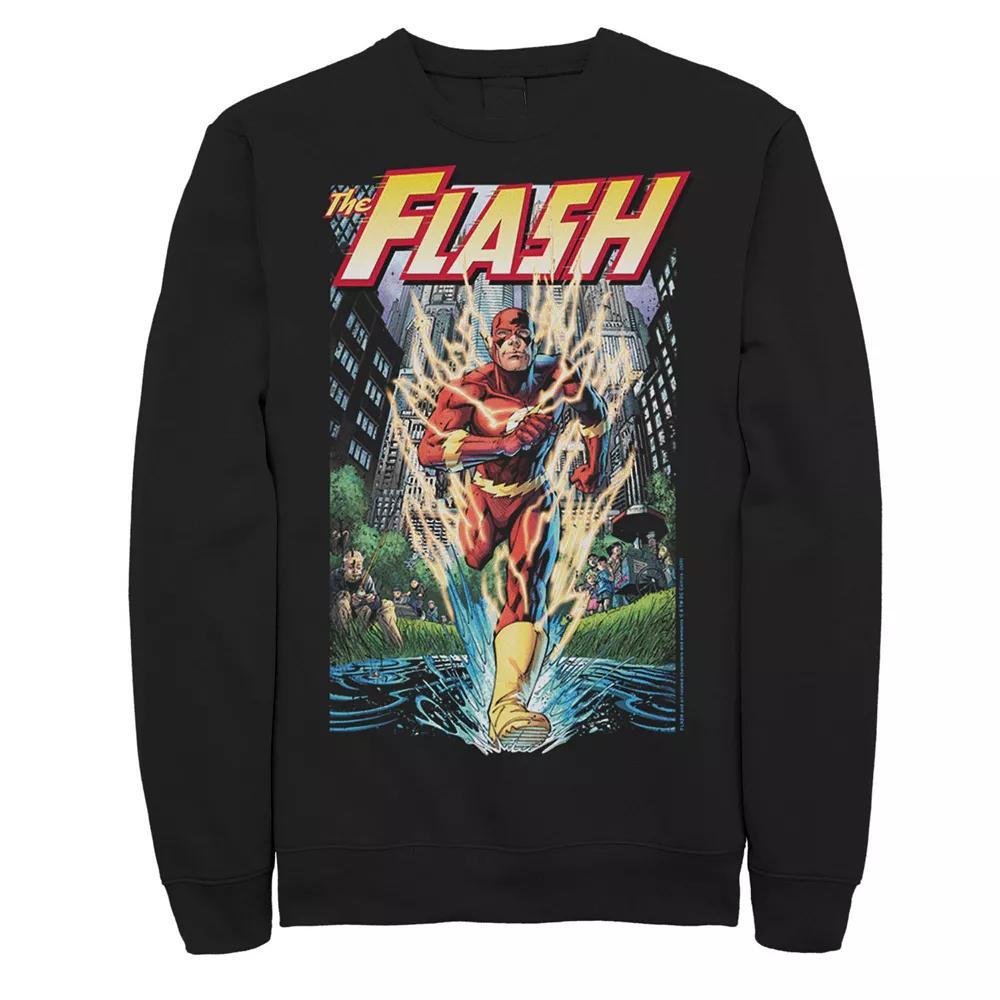 Big & Tall DC Comics The Flash Modern Comic Cover Sweatshirt, Men's, Size: 4XL, Black Product Image