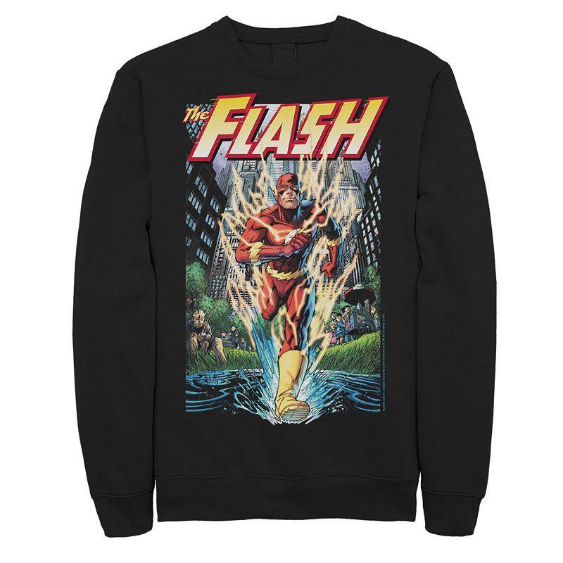 Big & Tall DC Comics The Flash Modern Comic Cover Sweatshirt, Men's, Size: 4XL, Black Product Image
