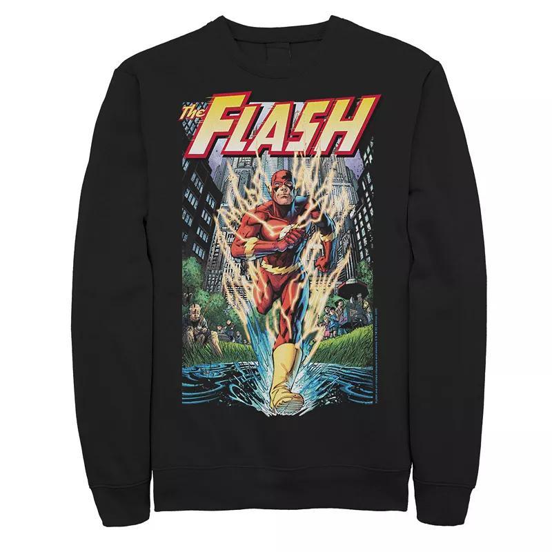 Big & Tall DC Comics The Flash Modern Comic Cover Sweatshirt, Men's, Size: 4XL, Black Product Image
