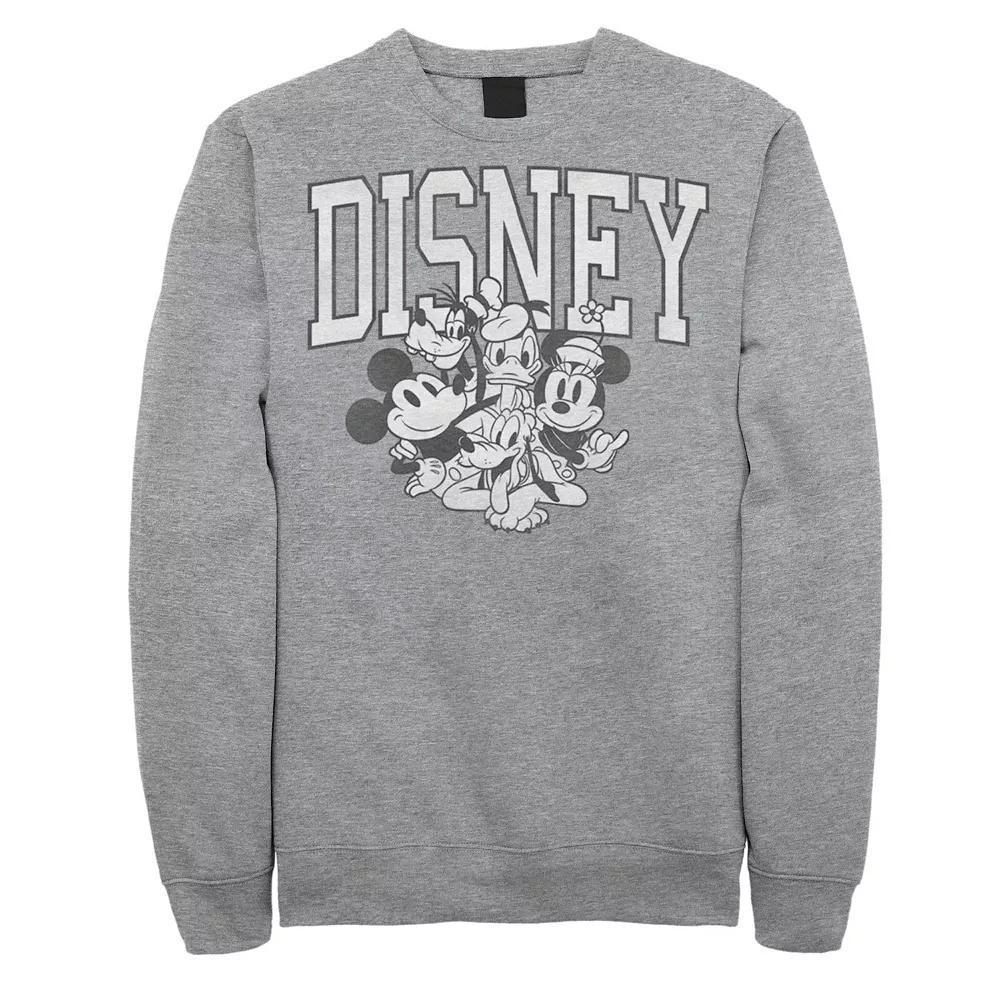 Disney's Mickey Mouse Men's Group Graphic Fleece, Size: XXL, Athletic Grey Product Image