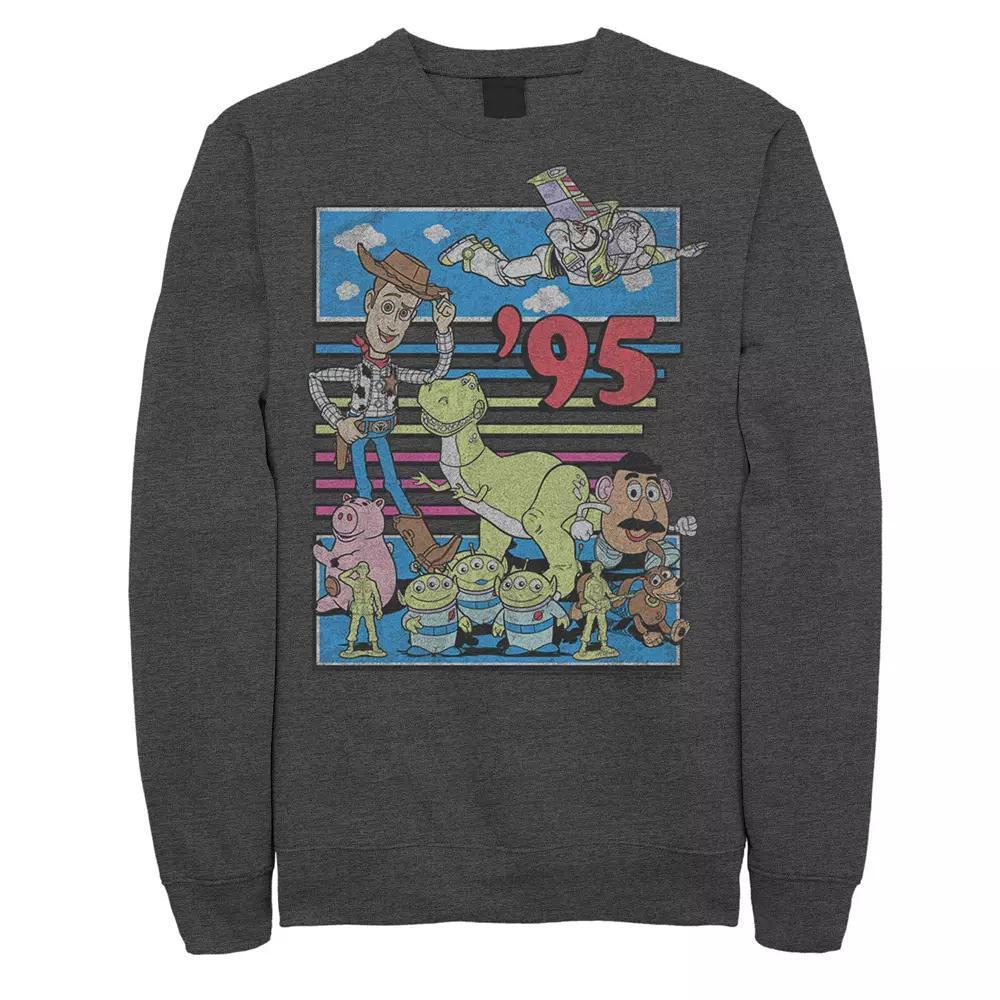 Disney / Pixar's Toy Story Men's 95 Retro Distressed Colorful Sweatshirt, Size: XXL, Black Product Image