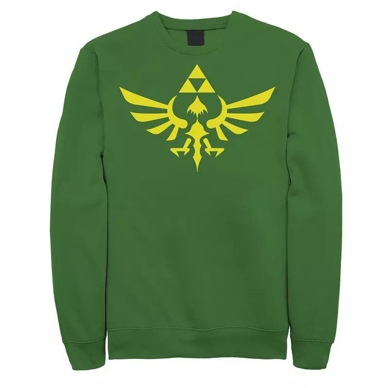 Men's Nintendo Legend Of Zelda Triforce Sweatshirt, Size: Small, Kelly Product Image