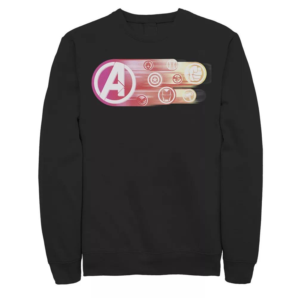 Men's Marvel Avengers Endgame Team Symbols Color Fade Tee, Size: Large, Black Product Image