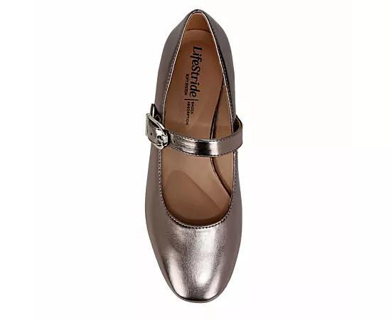 LifeStride Cameo MJ Women's Mary Janes, Size: 6 Wide, Silver Product Image