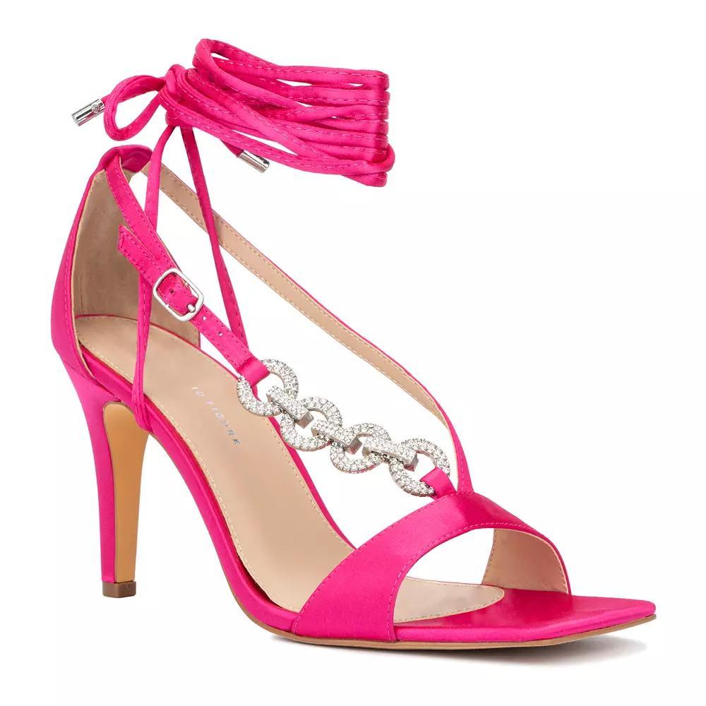 Fashion to Figure Rosie Womens Tie-Up Dress Sandals Pink Product Image