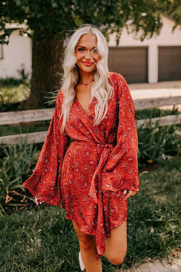 London Landscape Floral Wrap Dress Product Image