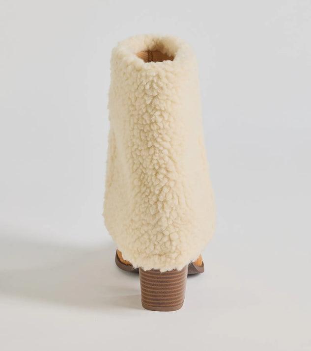 Cozy Vibes Faux Sherpa Foldover Booties Product Image