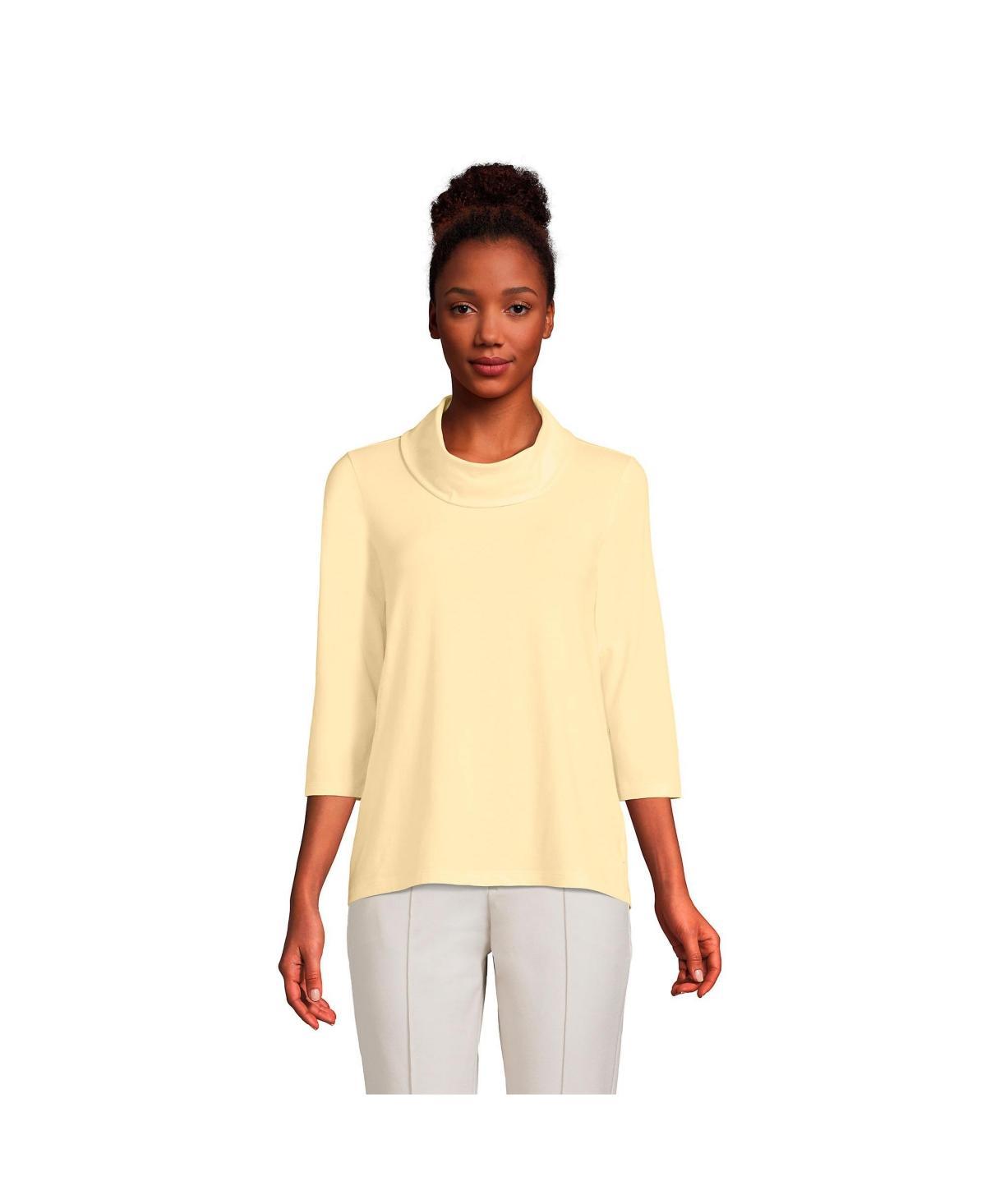 Women's Lands' End Lightweight Jersey Cowl Neck Top, Size: Large, Purple Cloud Product Image