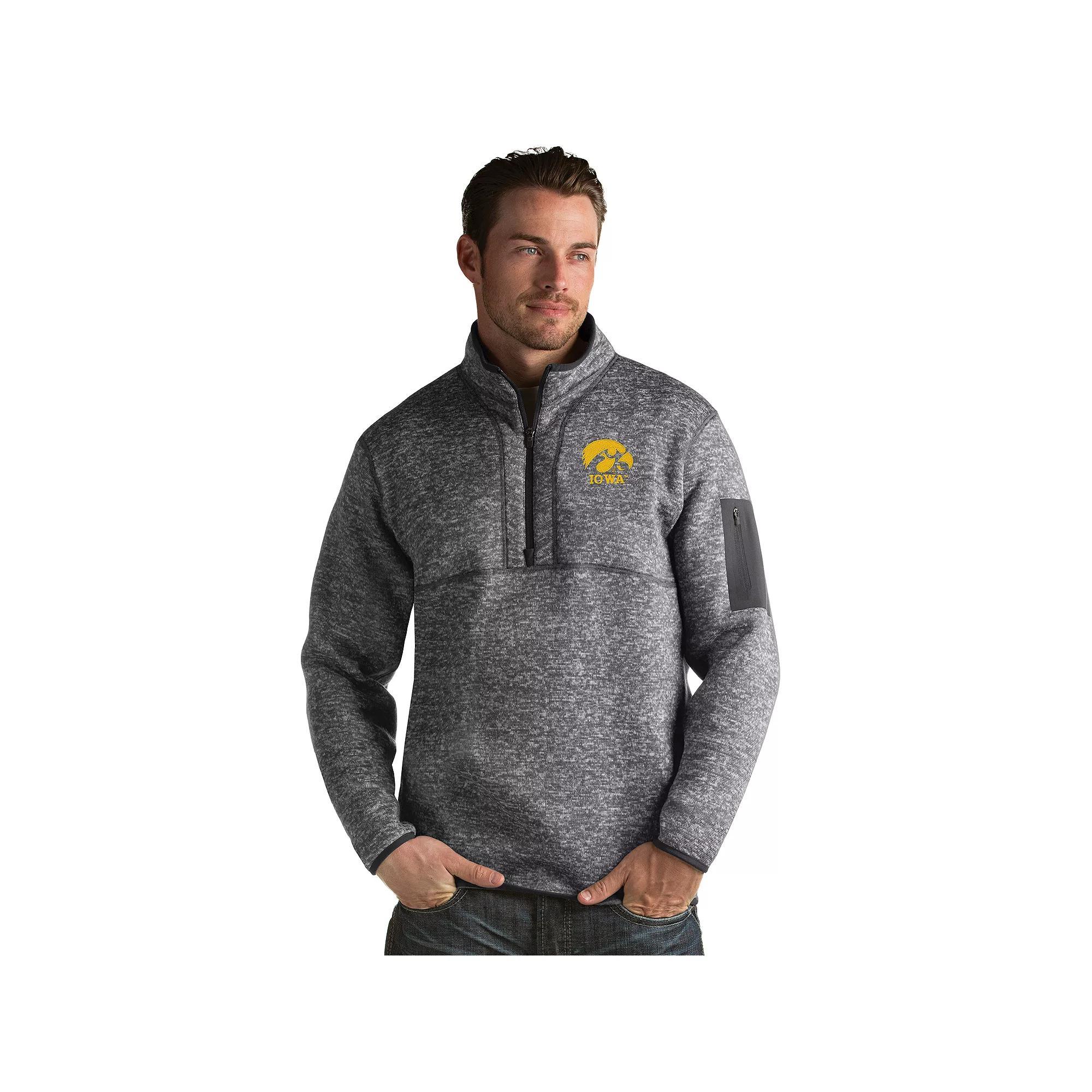 Men's Antigua Iowa Hawkeyes Fortune Pullover, Size: XL, Gray Product Image