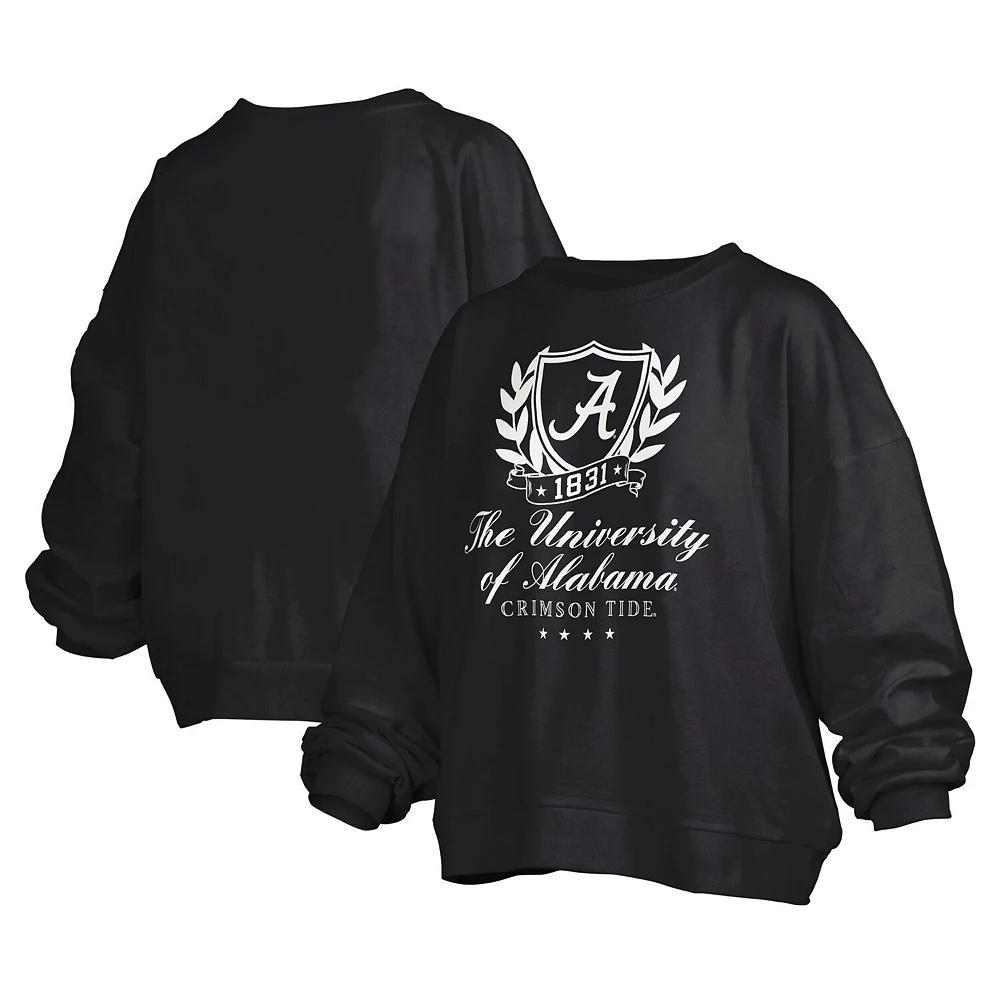 Womens Pressbox Alabama Crimson Tide Big Aug Script Janice Oversized Pullover Sweatshirt Product Image