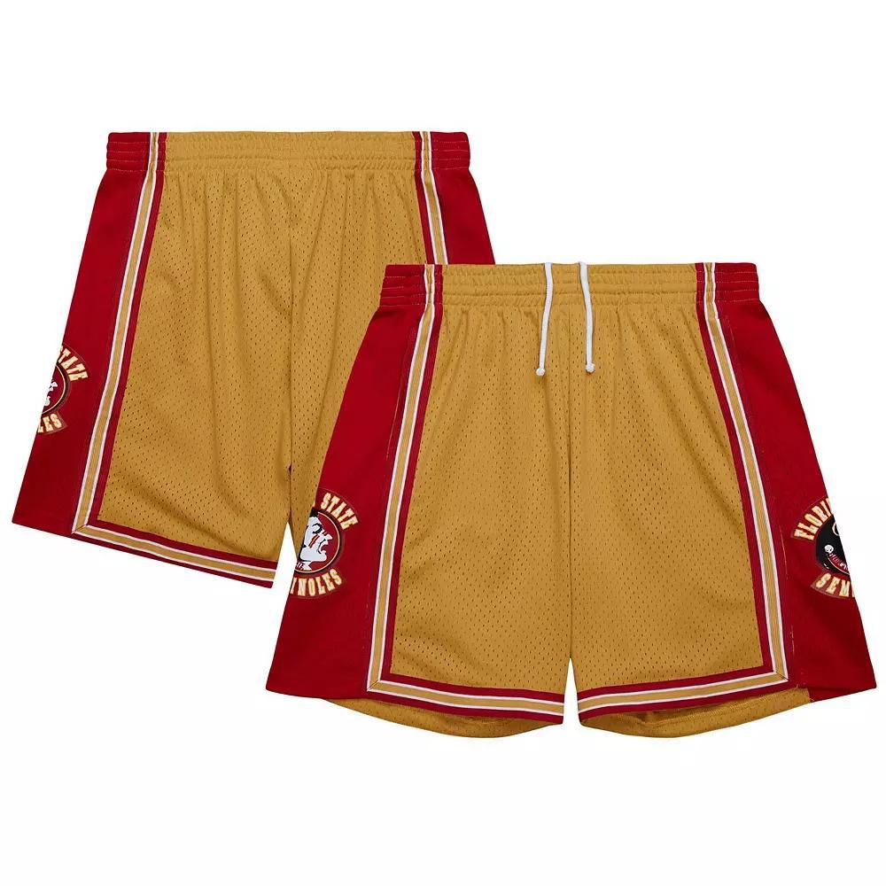 Men's Mitchell & Ness Gold Florida State Seminoles 1992/93 Throwback Jersey Shorts, Size: Medium Product Image