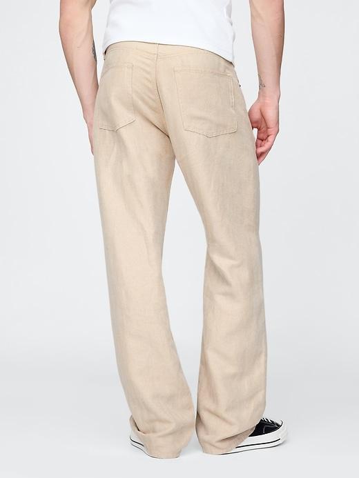 Linen-Cotton '90s Loose Herringbone Pants Product Image