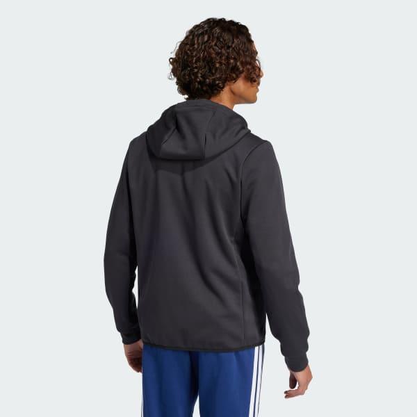 Men's adidas Essentials Down Hooded Sportswear Jacket, Size: XL, Black Product Image