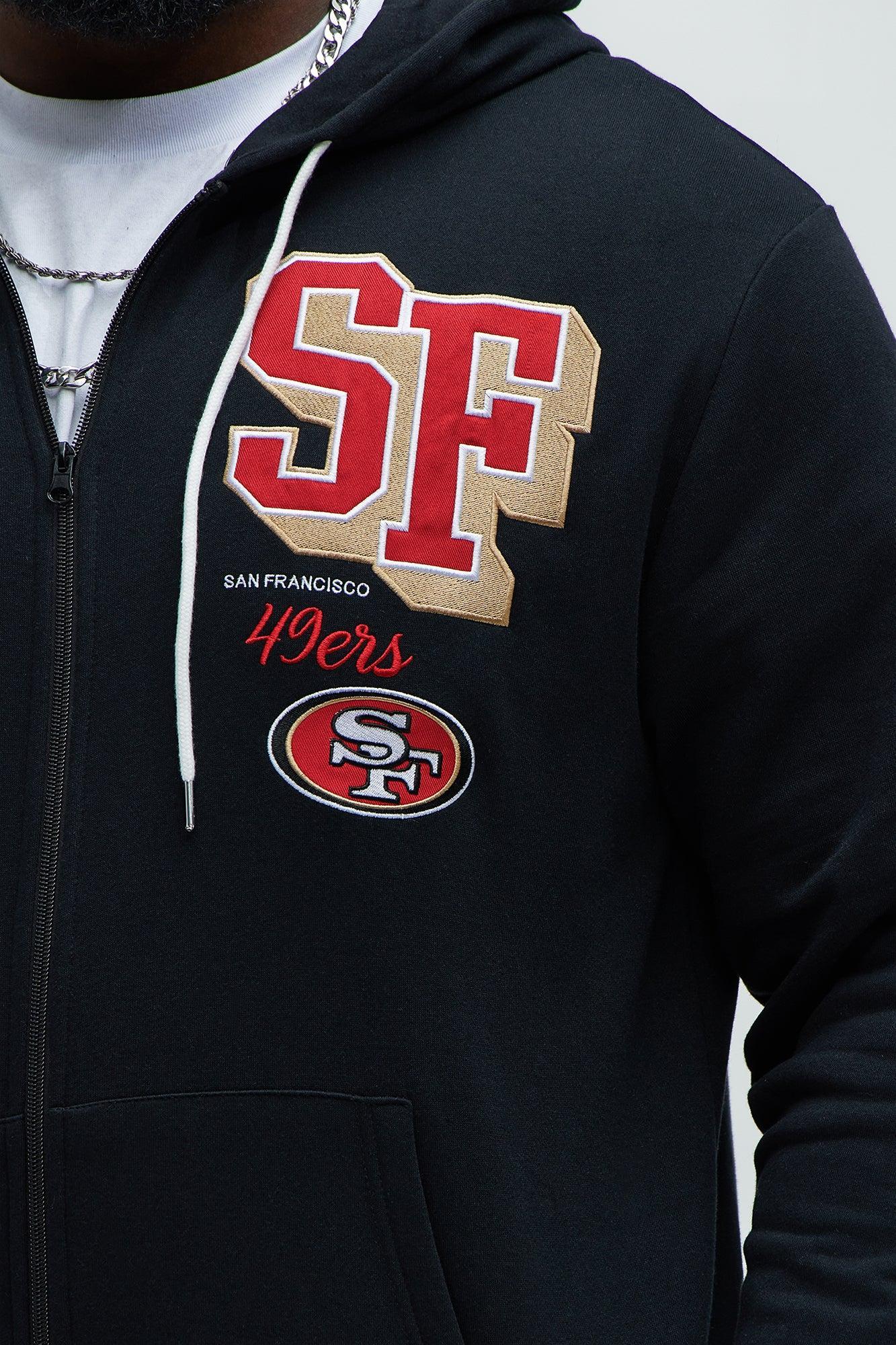 49ers Bold Zipp Hoodie - Black Product Image