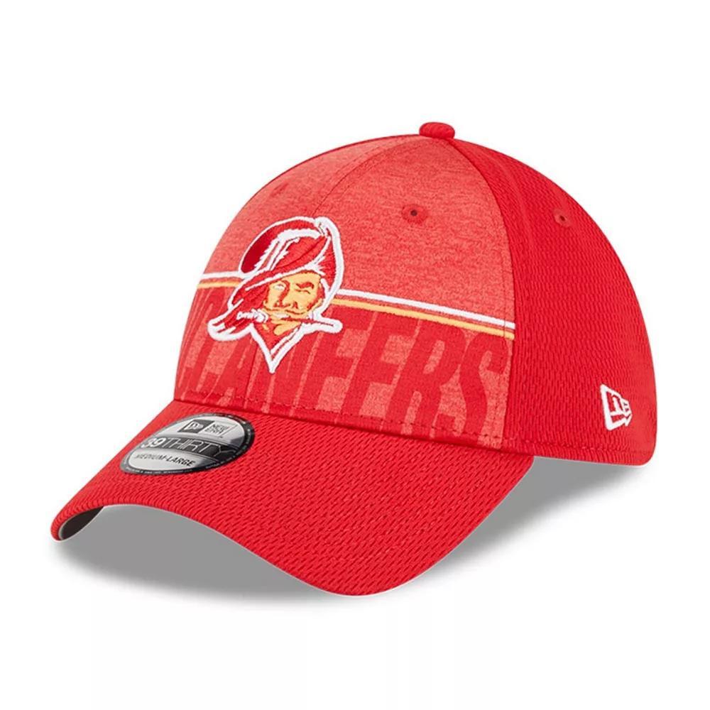 Men's New Era Red Tampa Bay Buccaneers 2023 NFL Training Camp Throwback 39THIRTY Flex Fit Hat, Size: Small/Medium Product Image