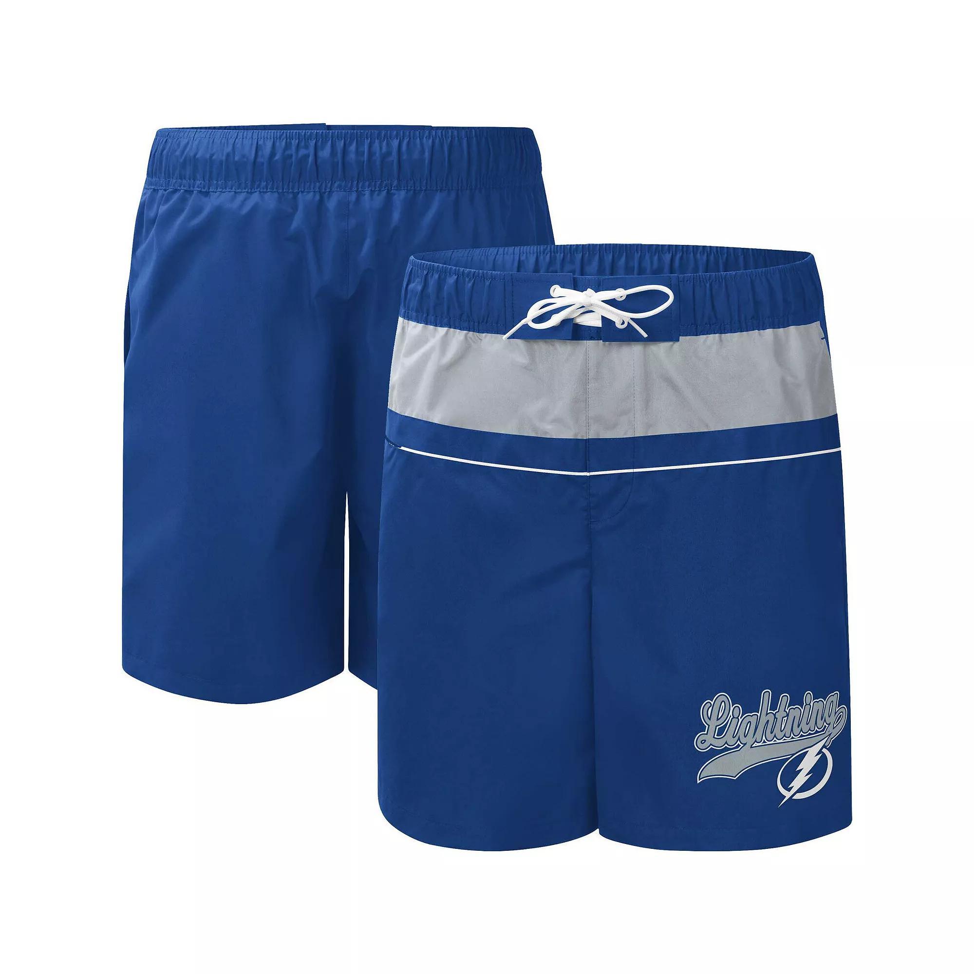 Men's Starter Blue Tampa Bay Lightning Freestyle Volley Swim Shorts, Size: XL, Lgh Blue Product Image