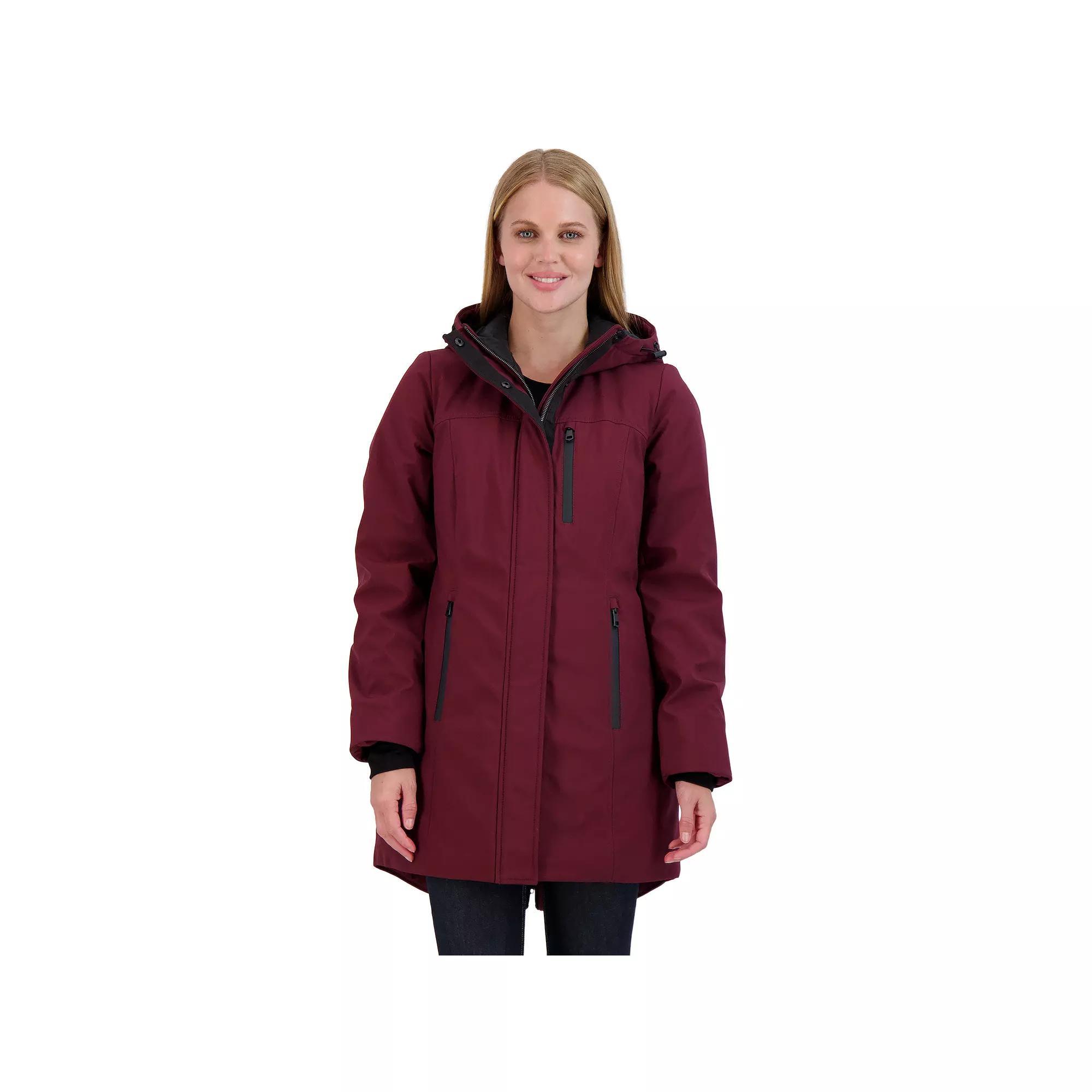 Women's Sebby Collection Hooded Heavyweight Jacket, Size: Large, Black Product Image