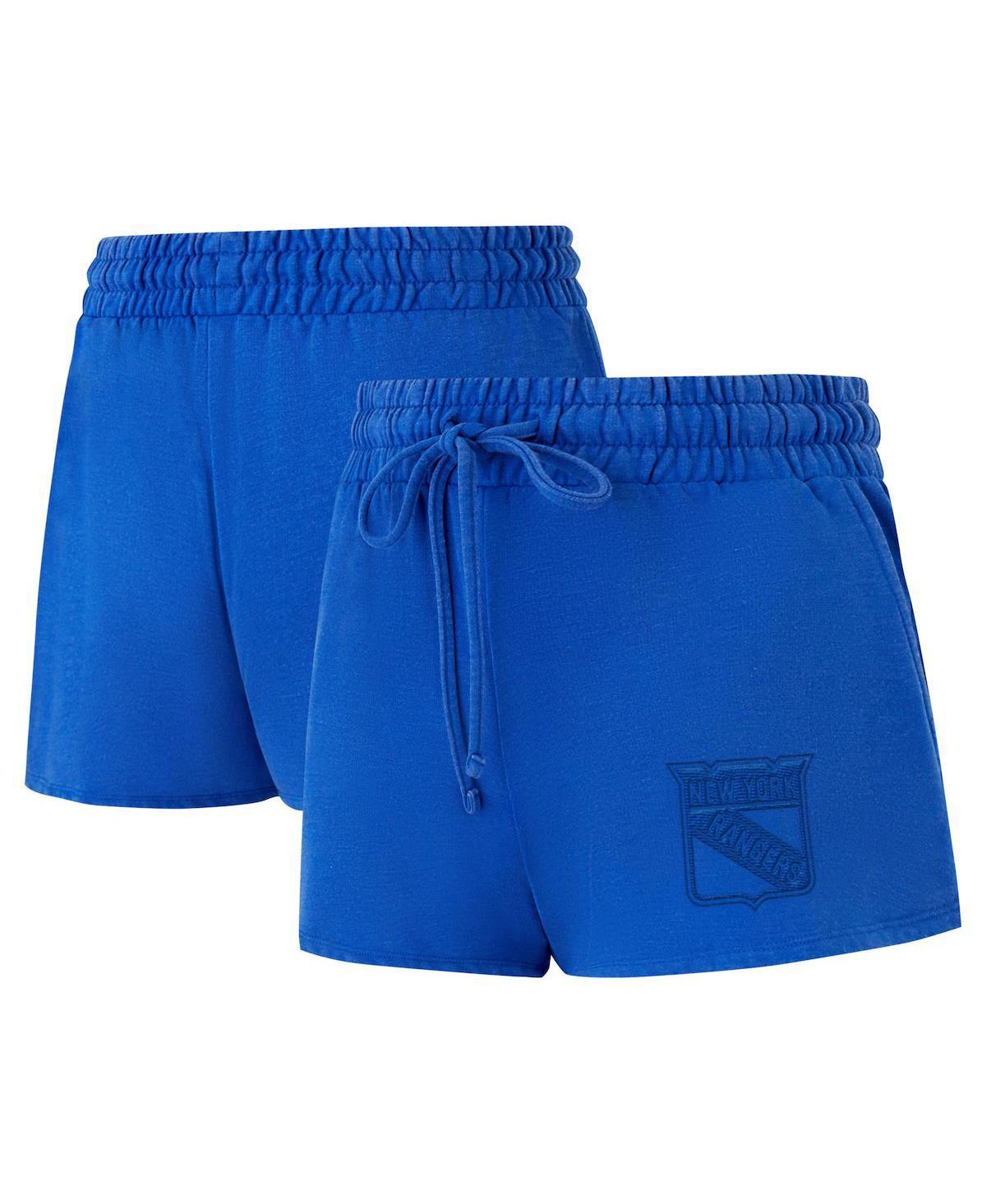 Women's Concepts Sport Blue New York Rangers Volley Fleece Shorts, Size: Large, Ran Blue Product Image