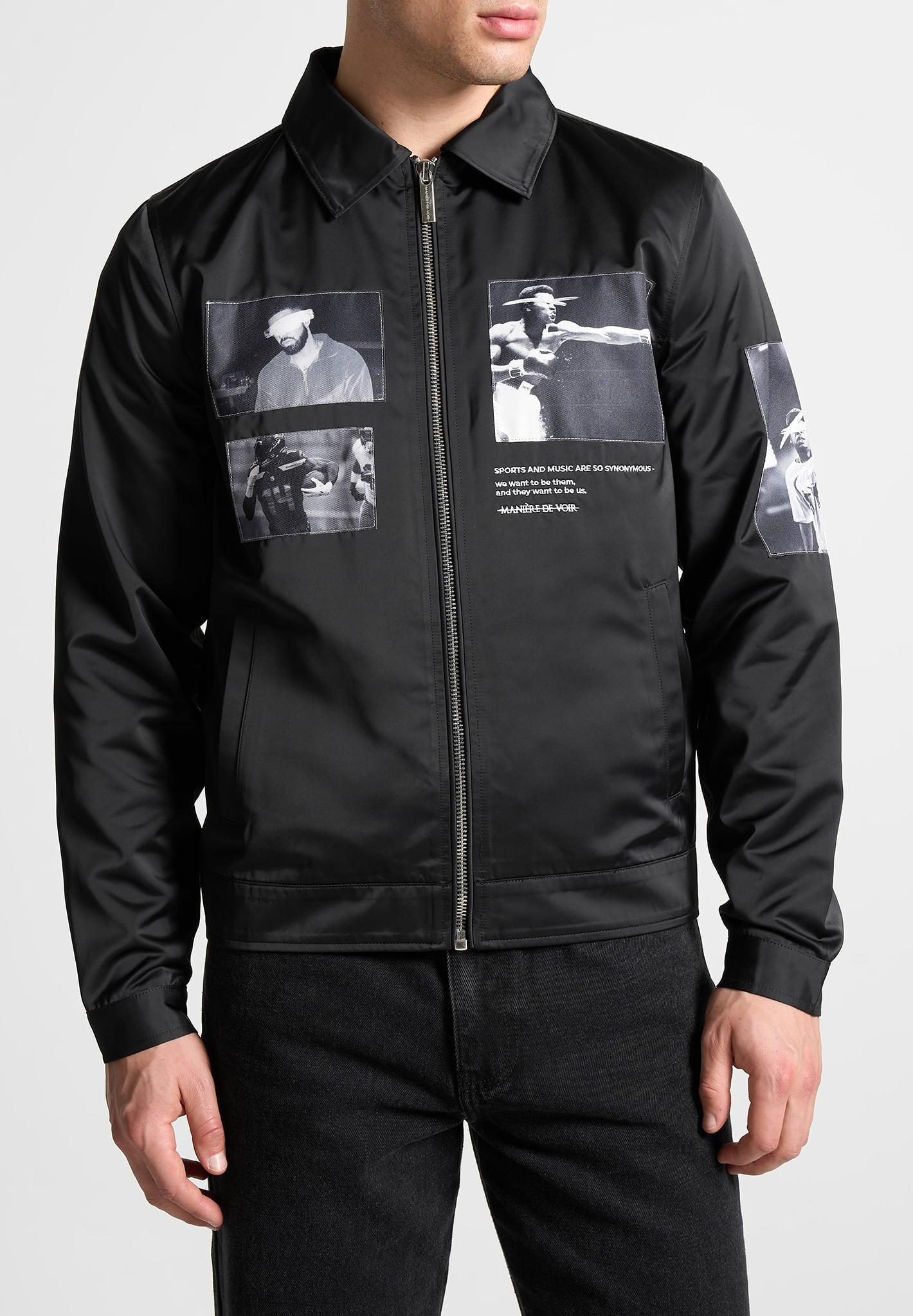 Satin Icon Jacket - Black Male Product Image