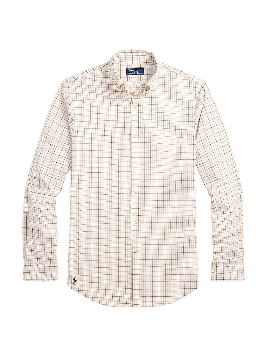 Mens Windowpane Checked Poplin Classic-Fit Shirt Product Image