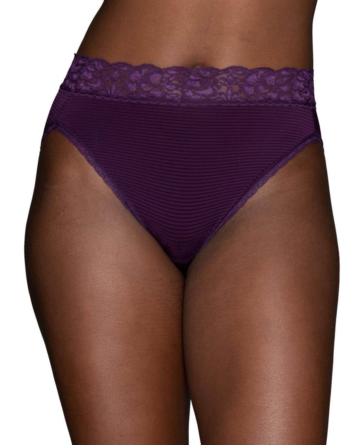 Womens Vanity Fair Lingerie Flattering Lace Hi-Cut Panty 13280 Product Image