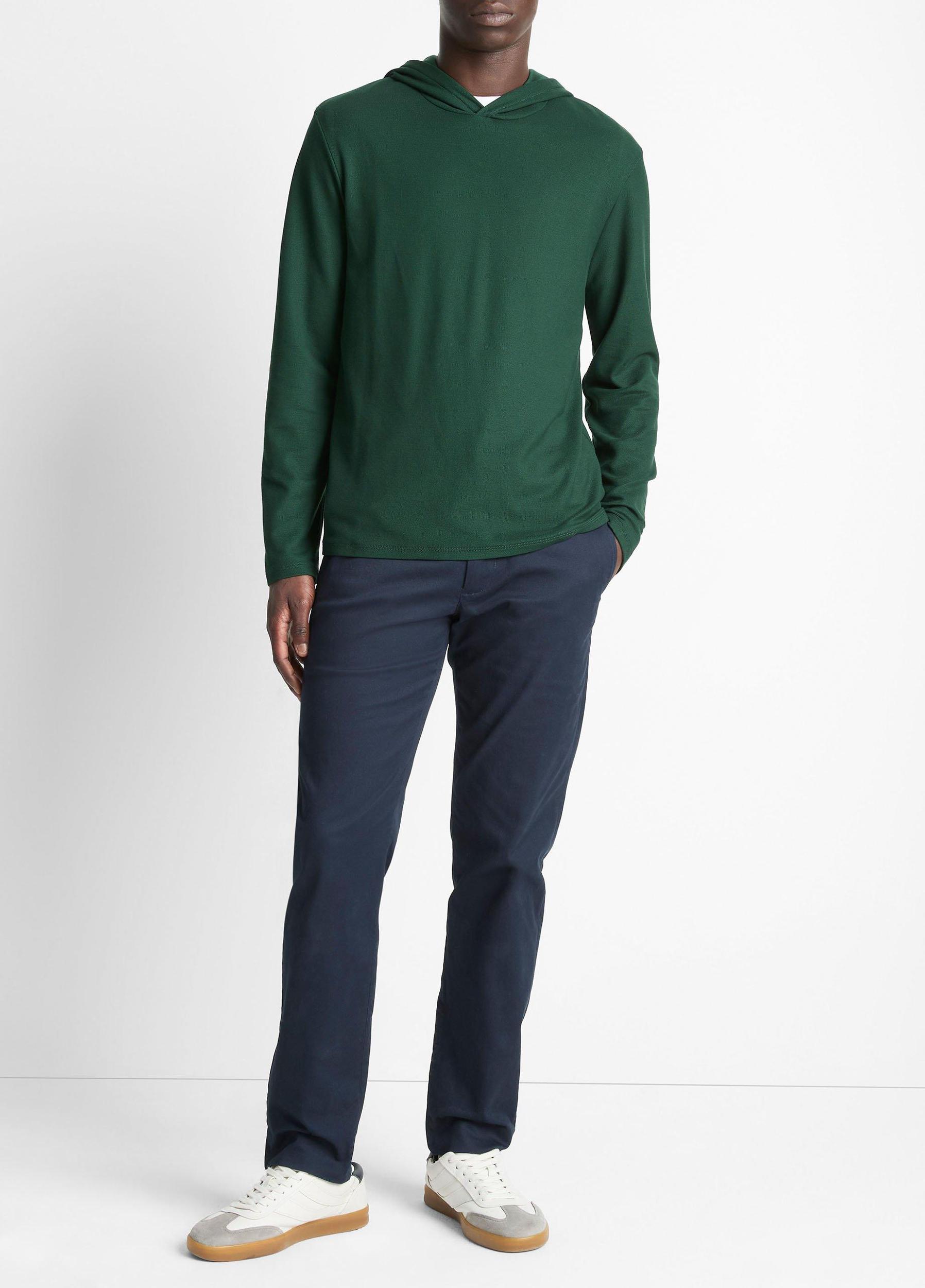 Pima Cotton Piqué Hoodie Product Image