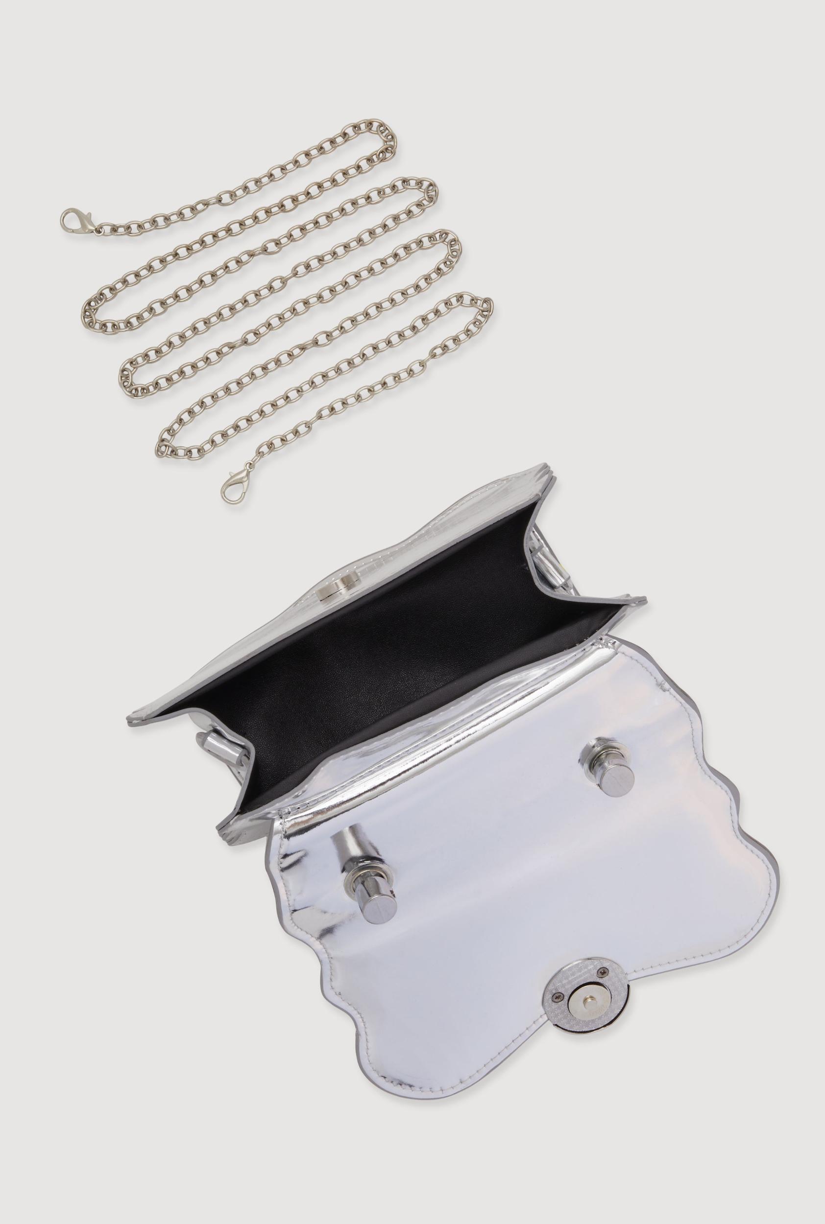Scalloped Metallic Crossbody Bag Unisex Product Image