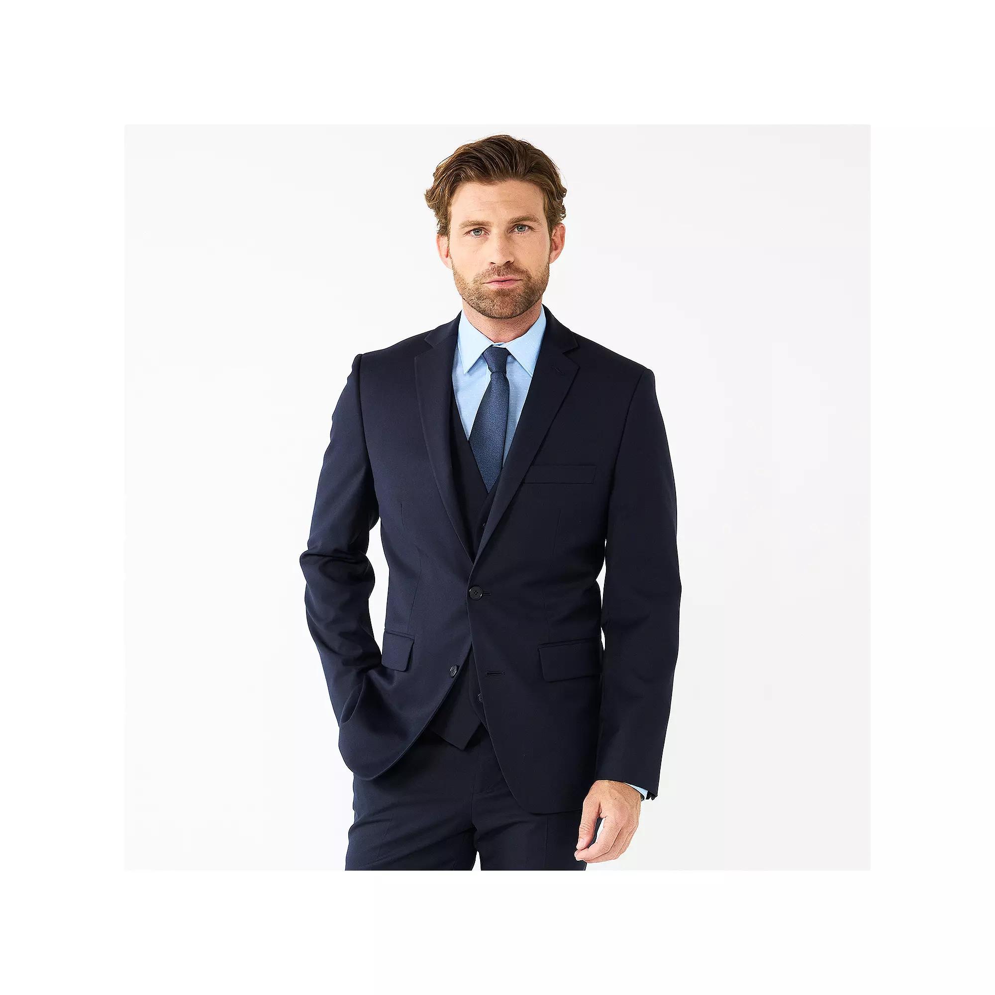 Men's Apt. 9® Premier Flex Performance Slim-Fit Washable Suit Jacket, Size: 44 Short, Blue Product Image